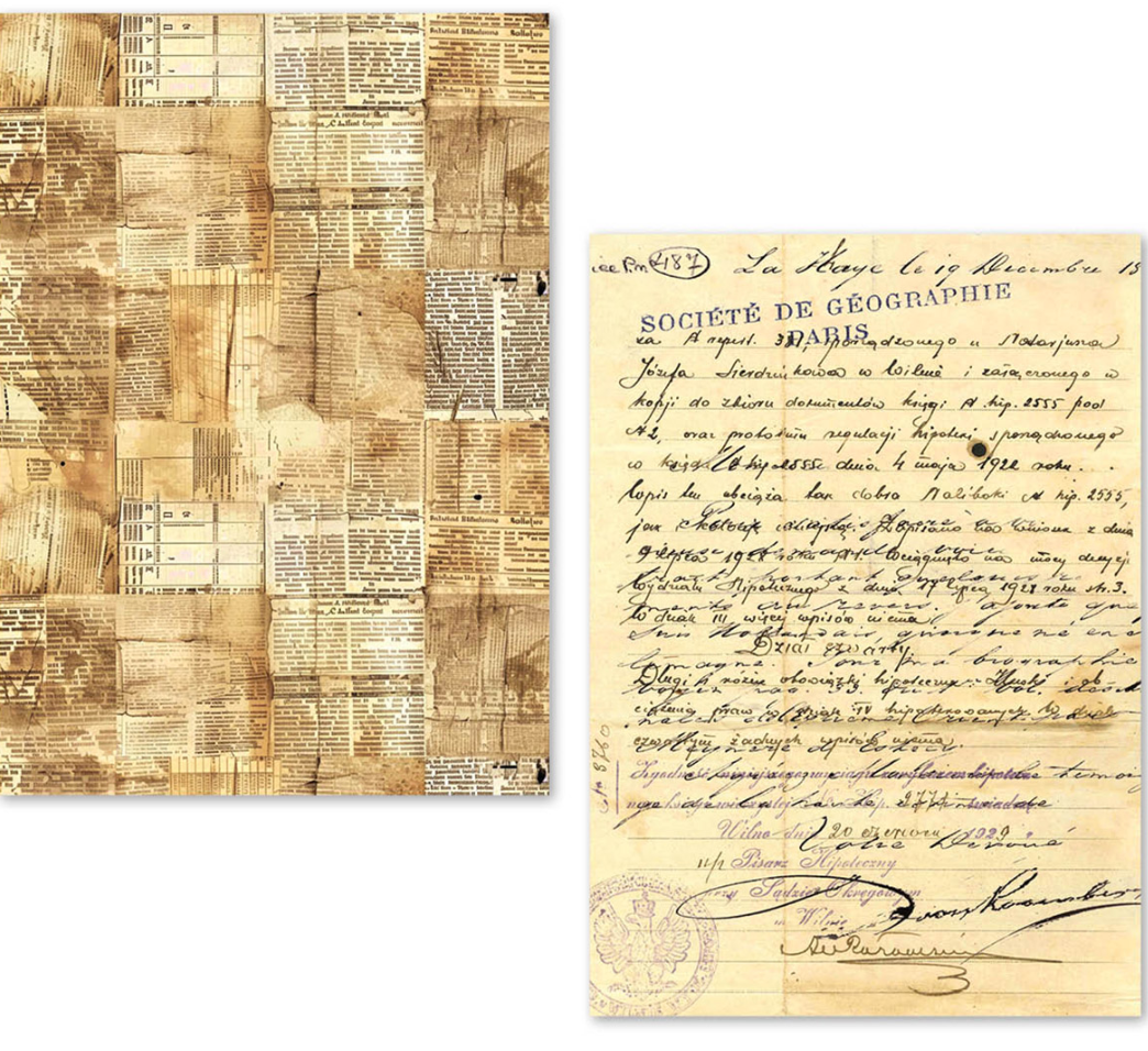 A5 Tissue Paper Set - 24 Sheets - Vintage Manuscript - Ciao Bella