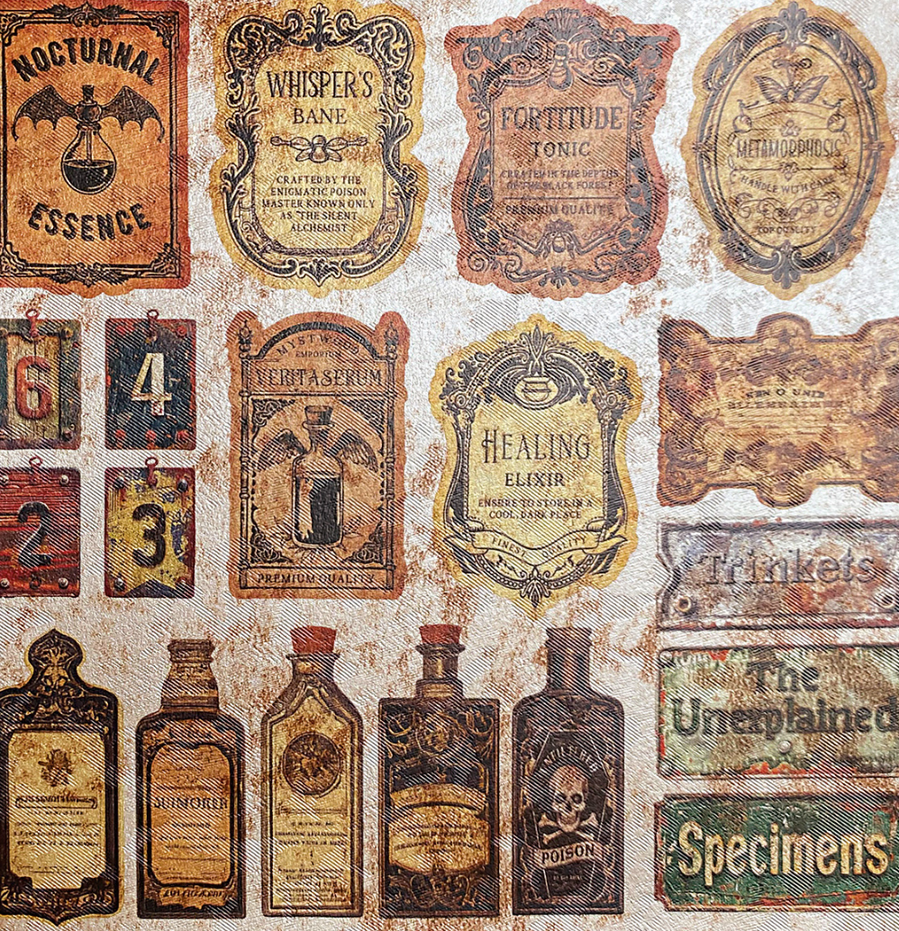 6x6 Deluxe Paper - Cabinet of Curiosities - Paper Pearl-Copper - 5/Pkg - Ciao Bella