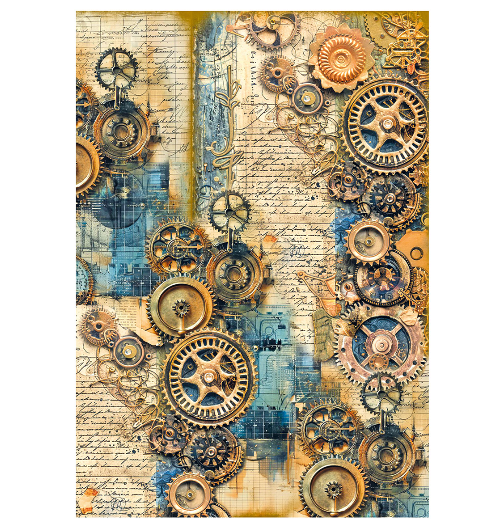 A4 Rice Paper Set - Past Time - 4/Pkg - Ciao Bella