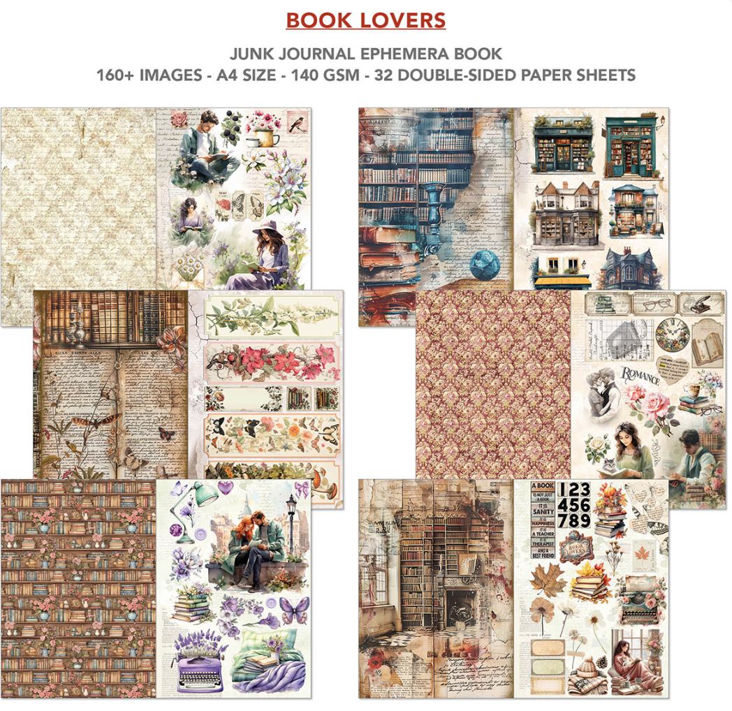 A4 Ephemera Book - Book Lovers - 32/Pkg - Ciao Bella