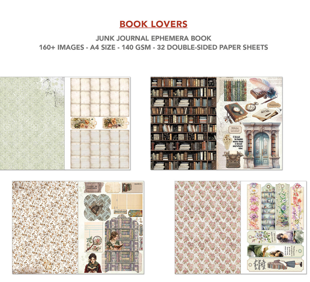 A4 Ephemera Book - Book Lovers - 32/Pkg - Ciao Bella