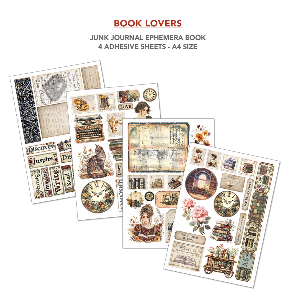 A4 Ephemera Book - Book Lovers - 32/Pkg - Ciao Bella