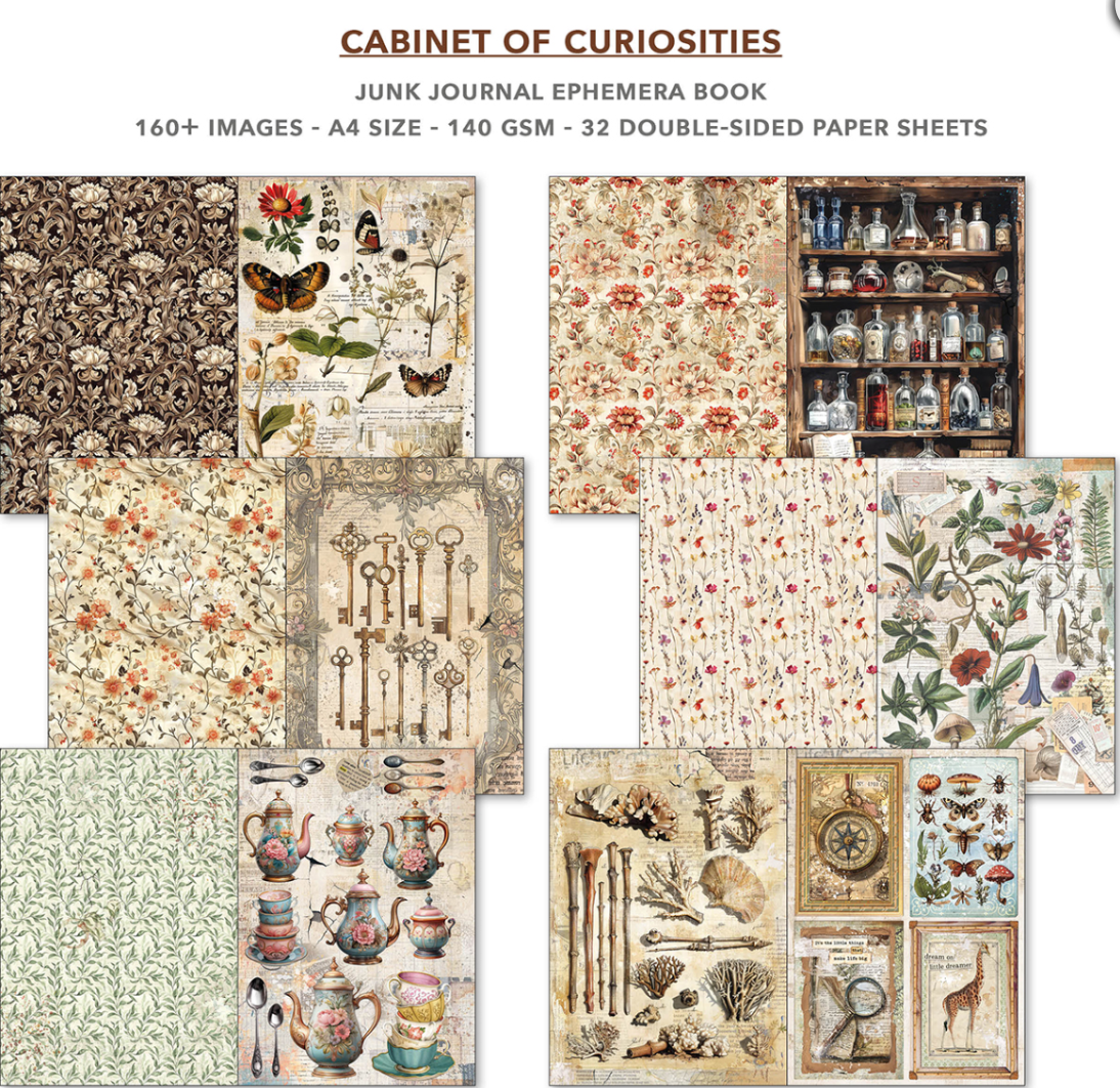 A4 Ephemera Book - Cabinet of Curiosities - 32/Pkg - Ciao Bella
