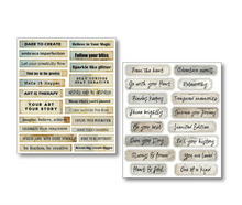 Mixed Media Sticker Set - Little Words - 10/Pkg - Ciao Bella