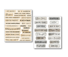 Mixed Media Sticker Set - Little Words - 10/Pkg - Ciao Bella