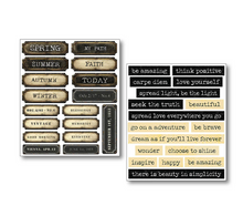 Mixed Media Sticker Set - Little Words - 10/Pkg - Ciao Bella