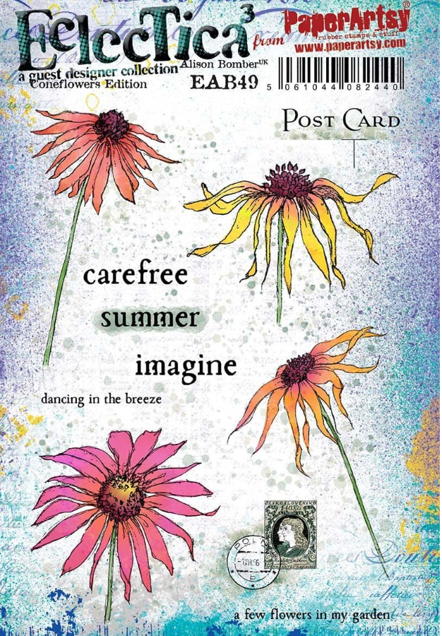 E³ Alison Bomber 49: Coneflowers Edition - A5 set on EZ - Paperartsy