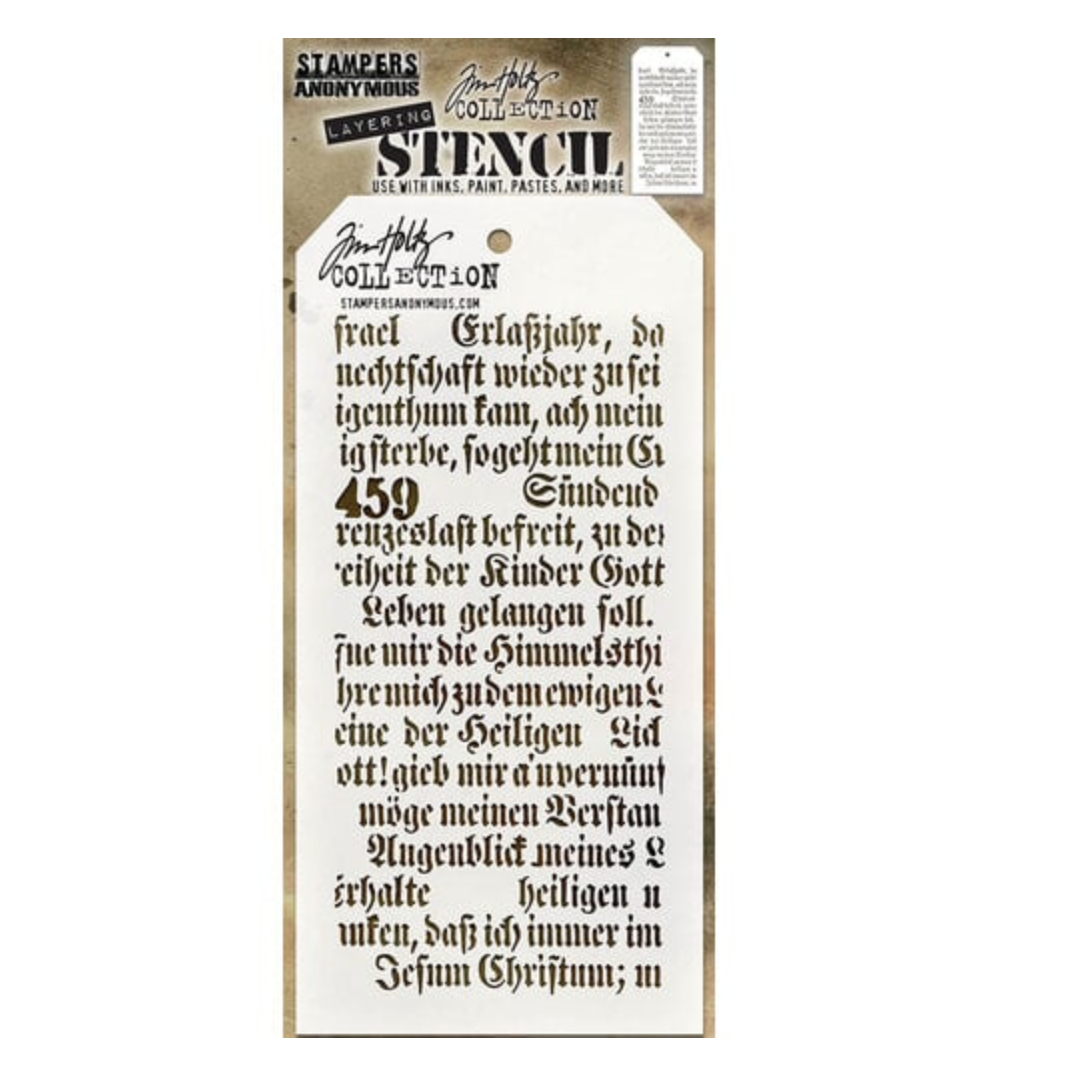 Tim Holtz - Stencil - Script - Stampers Anonymous