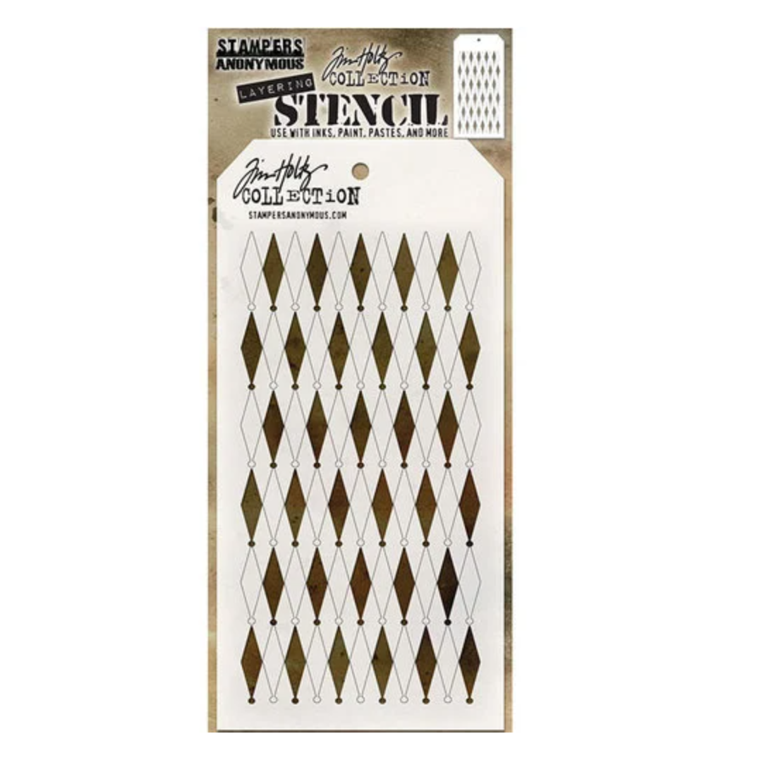 Tim Holtz - Stencil - Diamond Dot - Stampers Anonymous