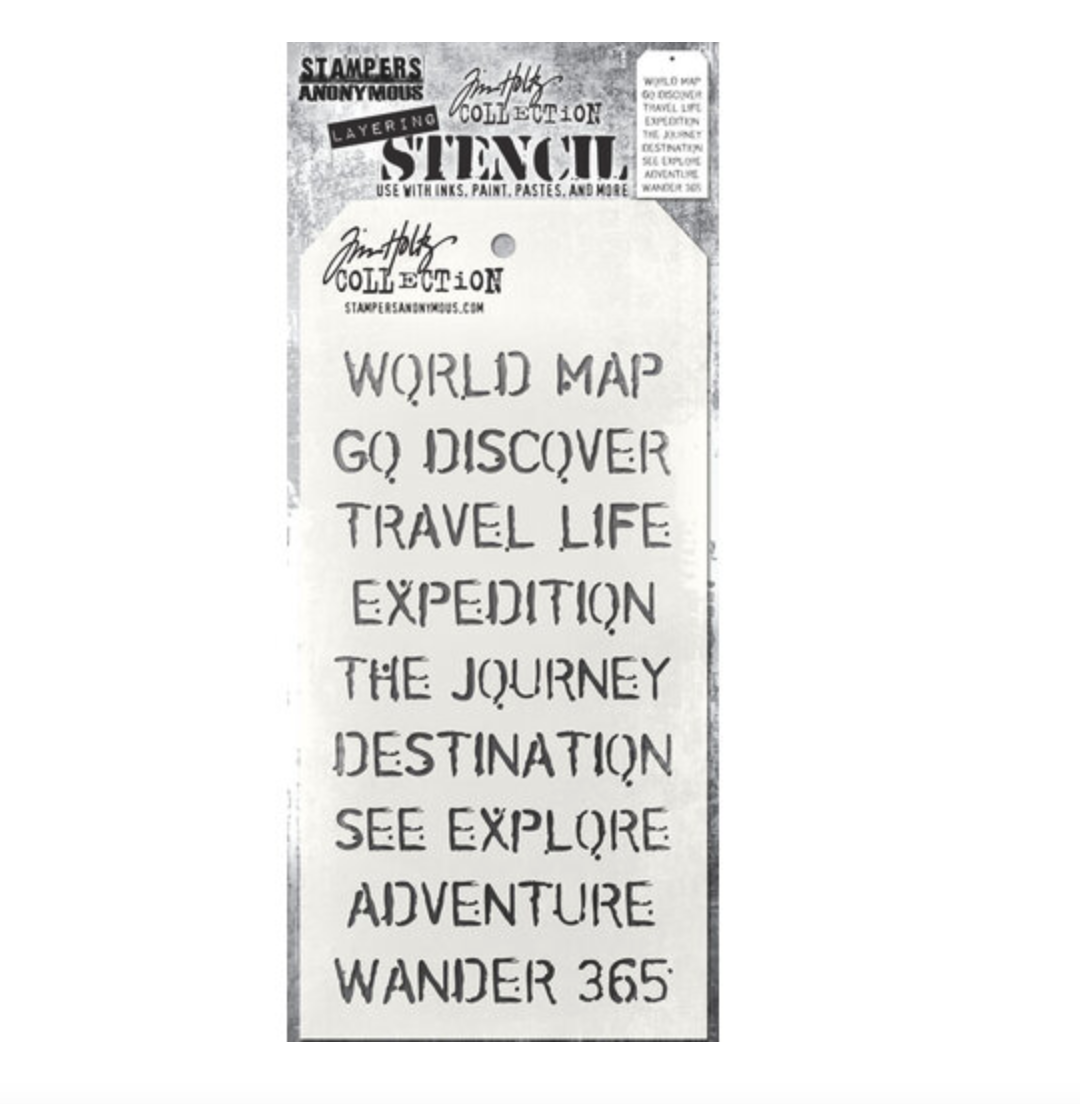 Tim Holtz - Traveler - Layering Stencils - Stampers Anonymous