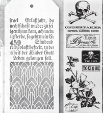 Tim Holtz - Undertaker - Mixed-Media Stamps & Stencil Set