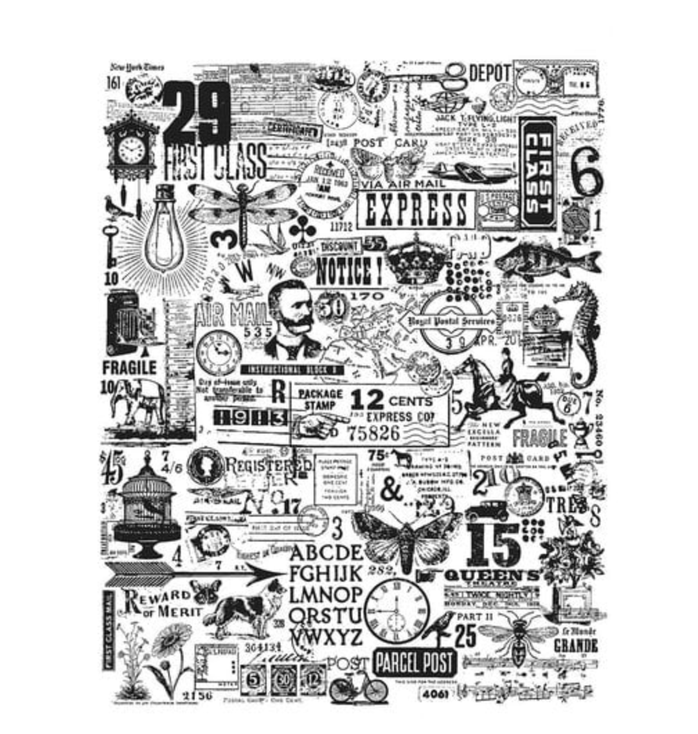 Tim Holtz - Hodgepodge - Cling Mounted Rubber Stamp Set