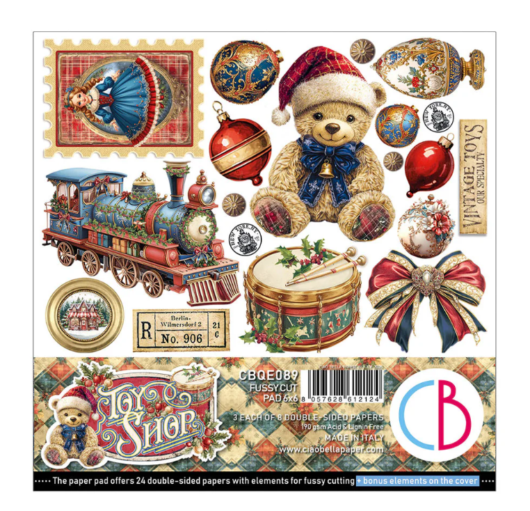 6x6 - Toy Shop - Fussy Cut Pad - Double Sided Paper - 24/Pkg - Ciao Bella
