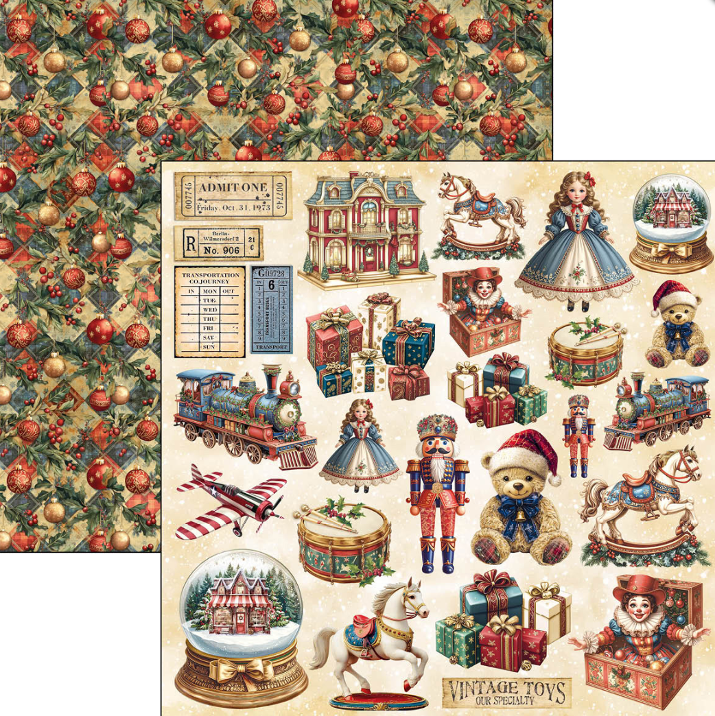 12x12 - Toy Shop - Patterns Pad - Double Sided Paper - 8/Pkg - Ciao Bella