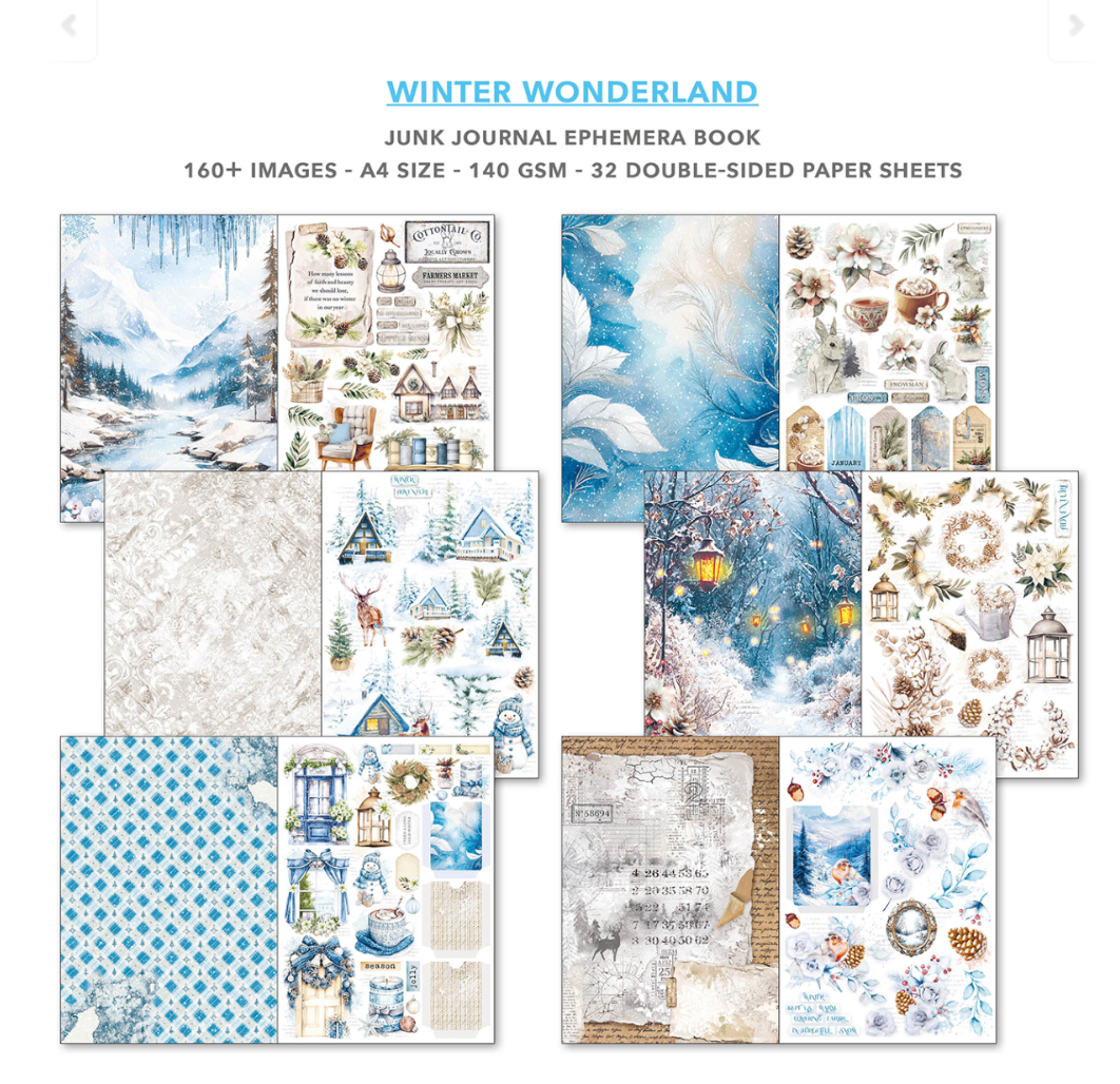 A4 Ephemera Book -Winter Wonderland - 32/Pkg - Ciao Bella