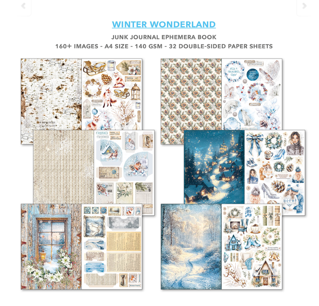 A4 Ephemera Book -Winter Wonderland - 32/Pkg - Ciao Bella