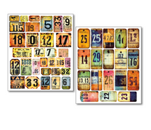 Mixed Media Sticker Set - Scratched Labels - 10/Pkg - Ciao Bella