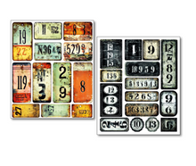 Mixed Media Sticker Set - Scratched Labels - 10/Pkg - Ciao Bella