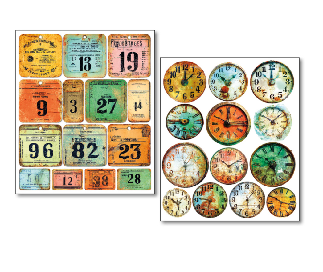 Mixed Media Sticker Set - Scratched Labels - 10/Pkg - Ciao Bella