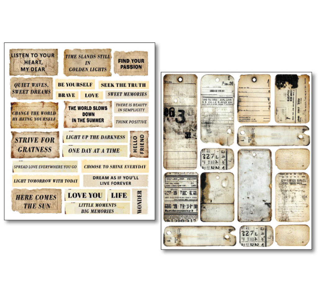 Mixed Media Sticker Set - Kind Thoughts - 10/Pkg - Ciao Bella