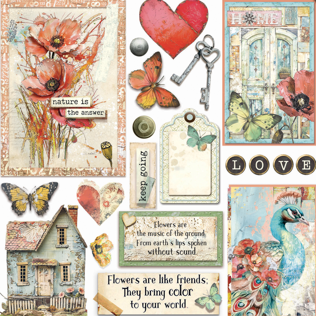 6x6 - Vellum - Majestic Dream - Fussy Cut - 6/Pkg - Ciao Bella