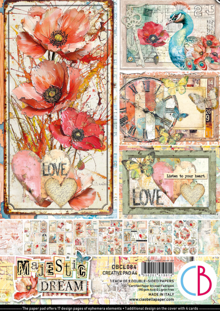 A4  - Creative Pad - Majestic Dream - 9/Pkg - Ciao Bella