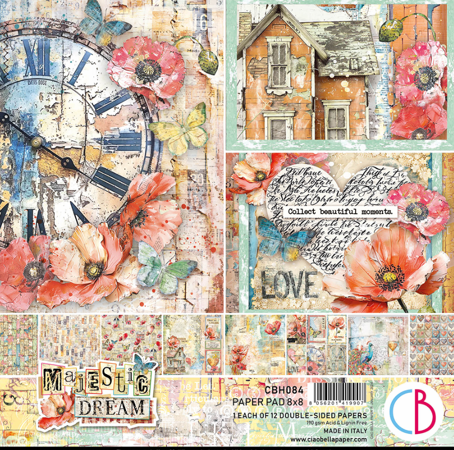8x8 - Majestic Dream - Paper Pad - Double Sided Paper - 12/Pkg - Ciao Bella