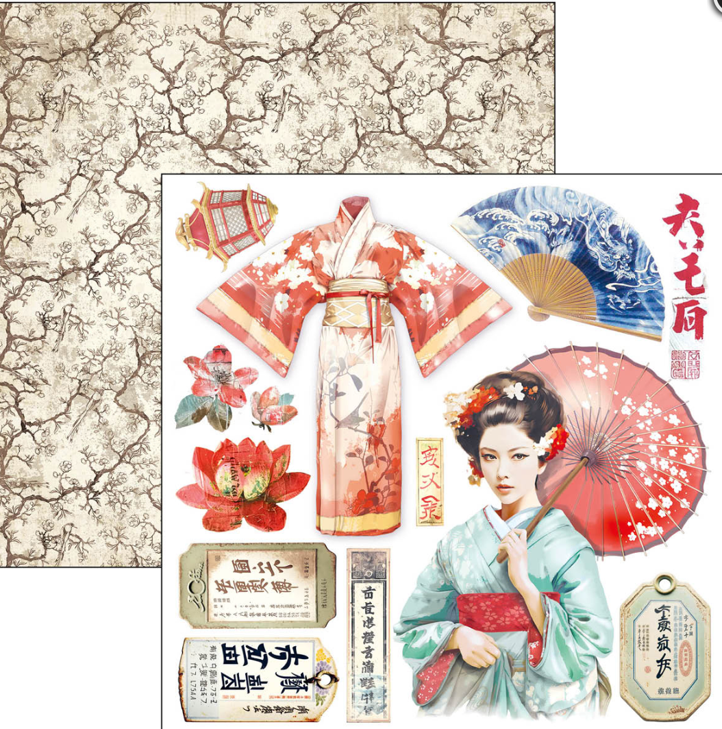 6x6 - Land of the Rising Sun - Fussy Cut Pad - 24/Pkg - Ciao Bella