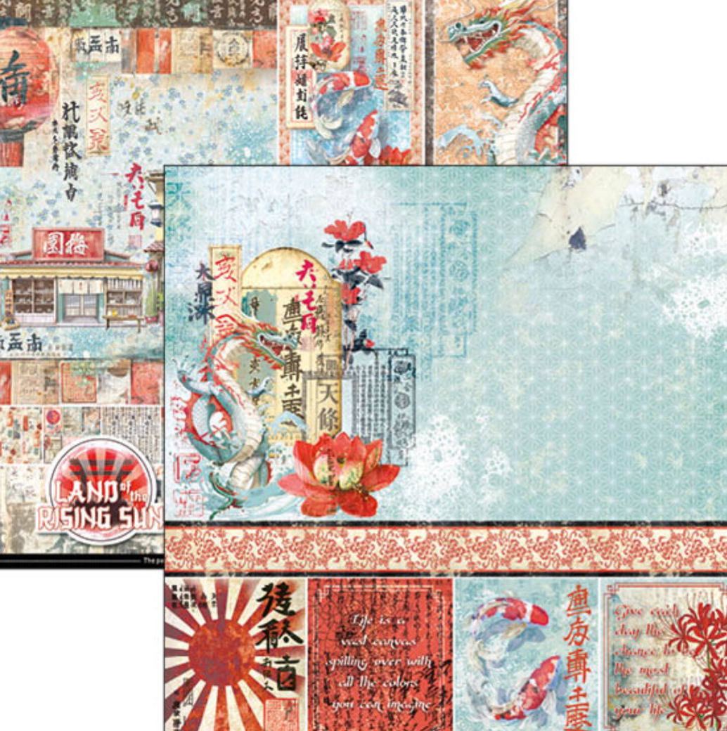 12x12 - Land of the Rising Sun - Paper Pad - Double Sided Paper - 12/Pkg - Ciao Bella
