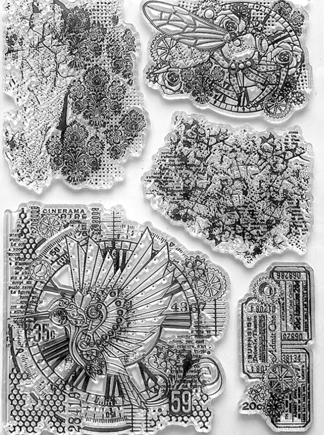 6x8 - Clear Stamp Set - Mechanical Marvels - Ciao Bella