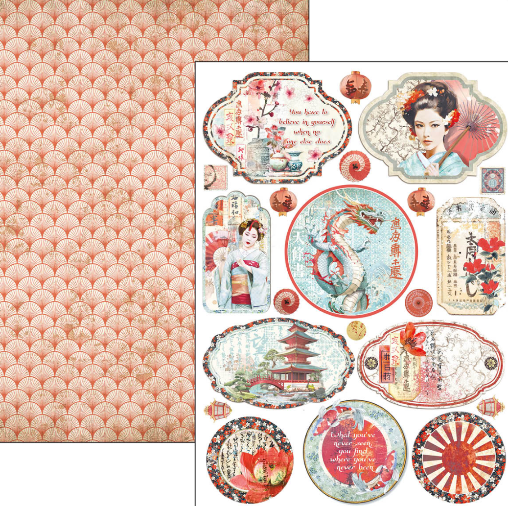 A4 - Land of the Rising Sun - Creative Pad - Double Sided Paper - 9/Pkg - Ciao Bella