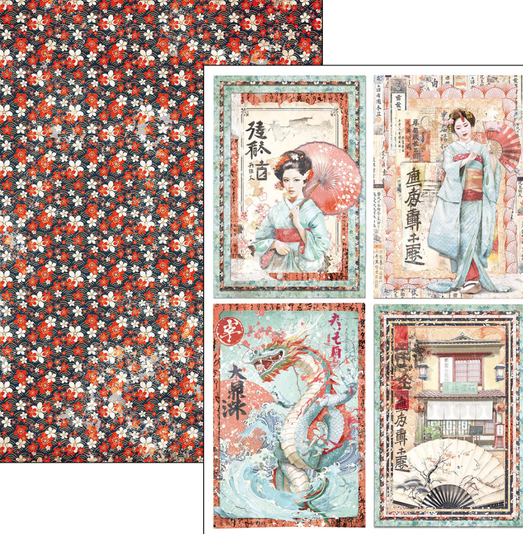 A4 - Land of the Rising Sun - Creative Pad - Double Sided Paper - 9/Pkg - Ciao Bella