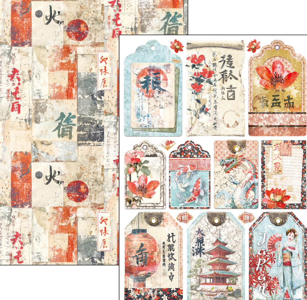 A4 - Land of the Rising Sun - Creative Pad - Double Sided Paper - 9/Pkg - Ciao Bella