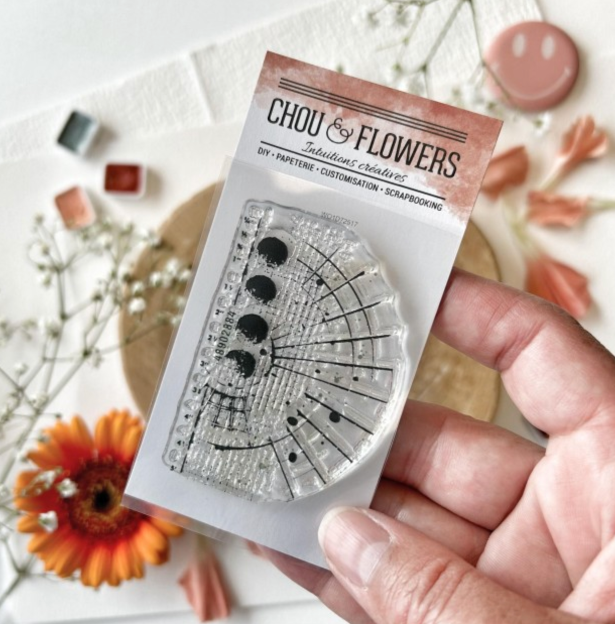 Clear Stamp -  Grunge - Chou and Flowers