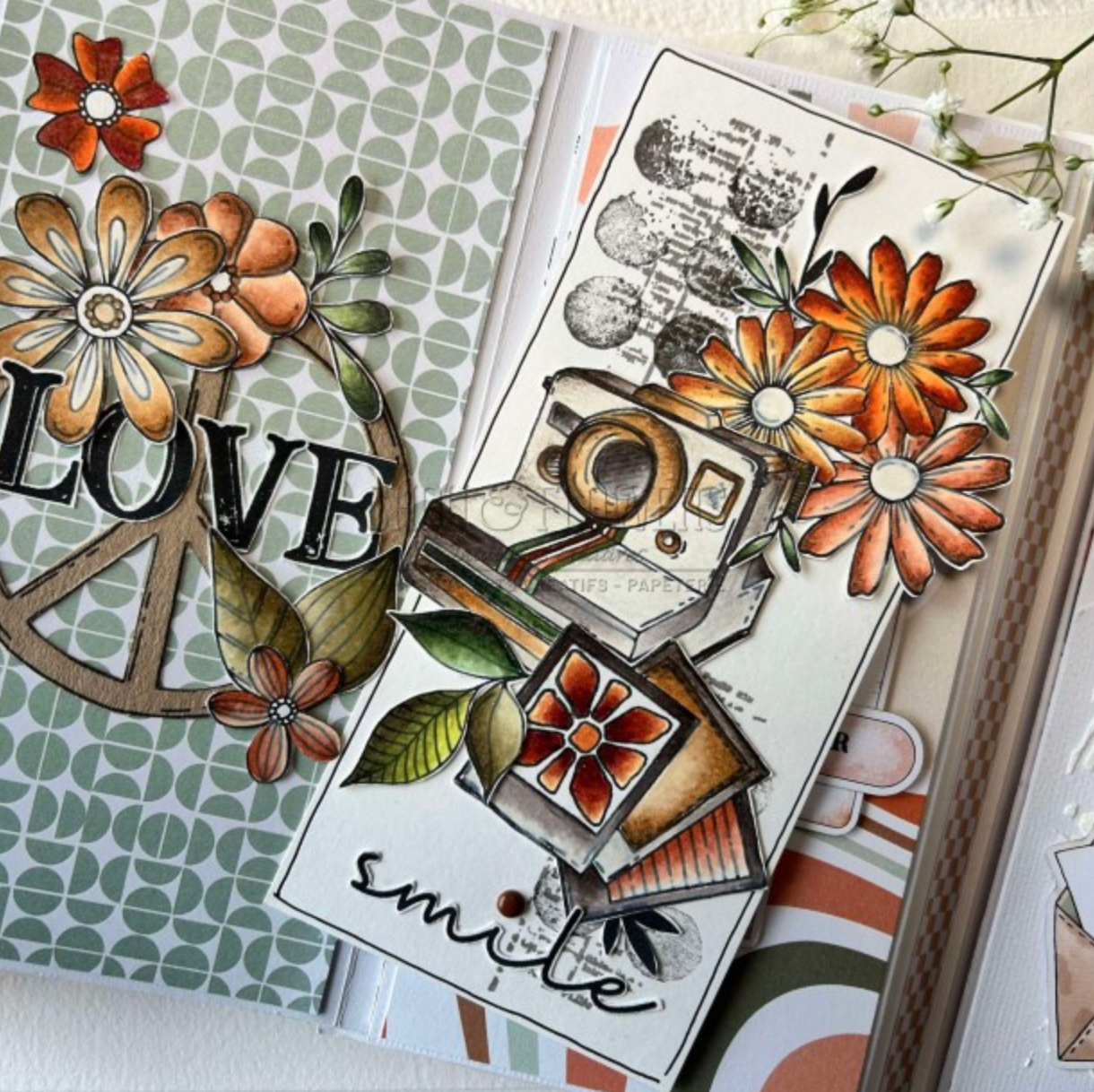 Clear Stamp -  Time To Shine - Chou and Flowers