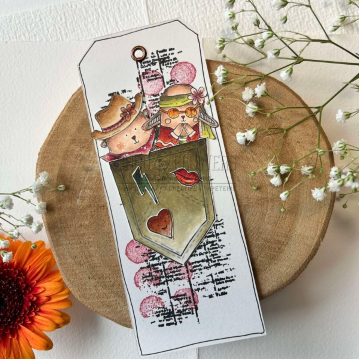 Clear Stamp -  Time To Shine - Chou and Flowers