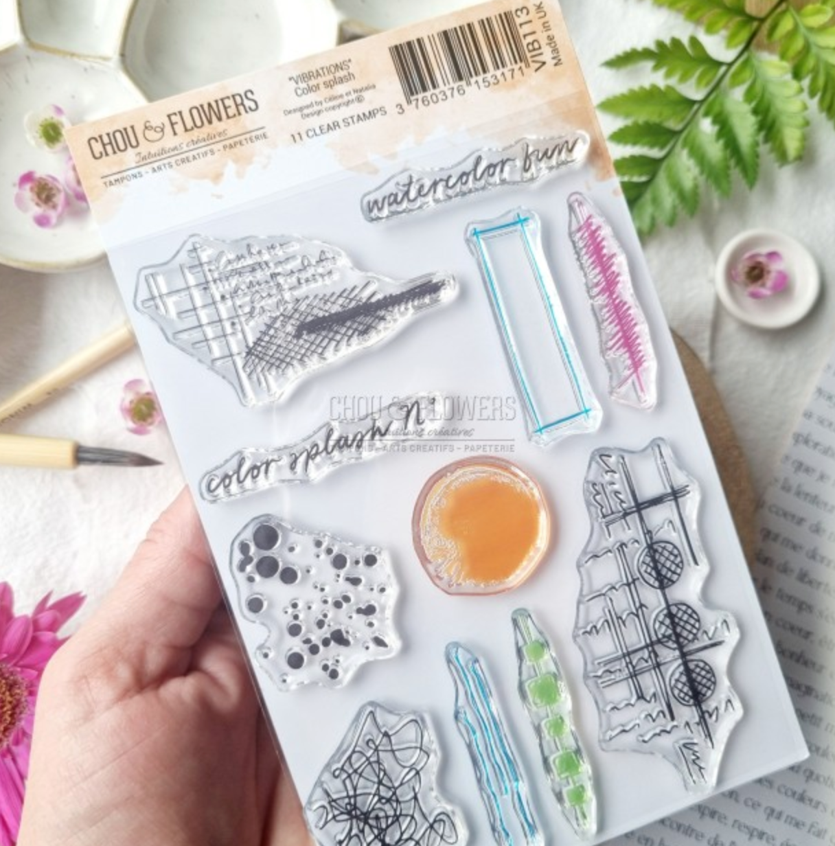 Clear Stamp - A6 - Color Splash - Chou and Flowers