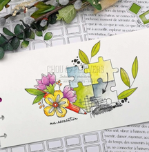 Clear Stamp - FLOWERED PENCIL - Chou and Flowers