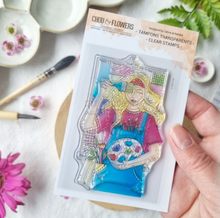 Clear Stamp - ARTIST GIRL - Chou and Flowers