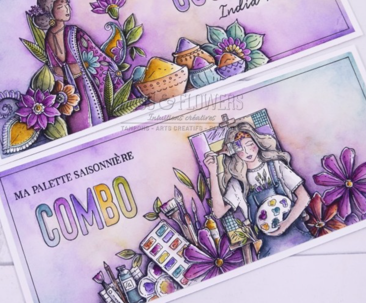 Clear Stamp - ARTIST GIRL - Chou and Flowers