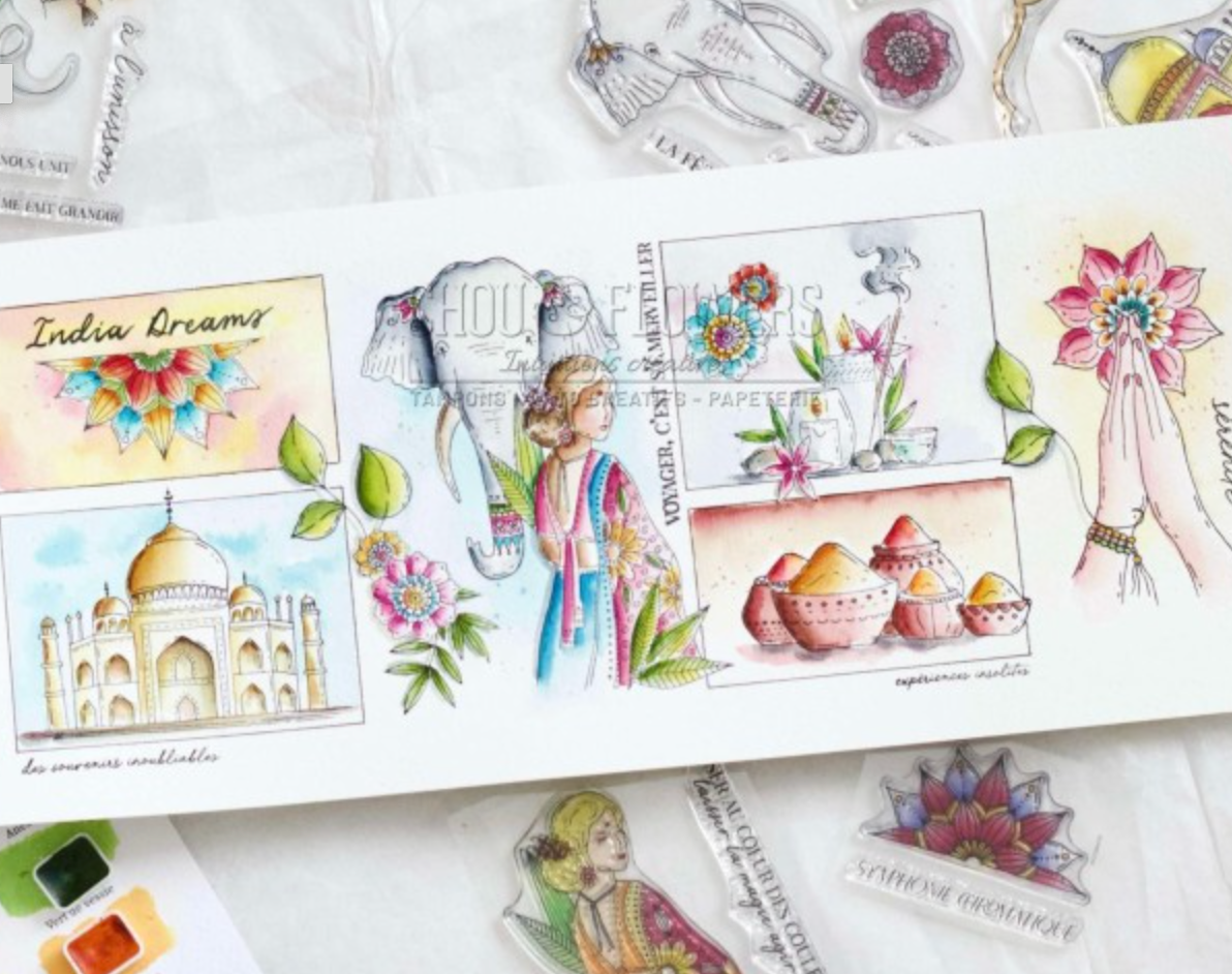 Clear Stamp - Symphony - Chou and Flowers