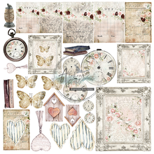 12x12 - Romantic Shabby Chic - 6 Double Sided Paper Set - Alchemy Of Art
