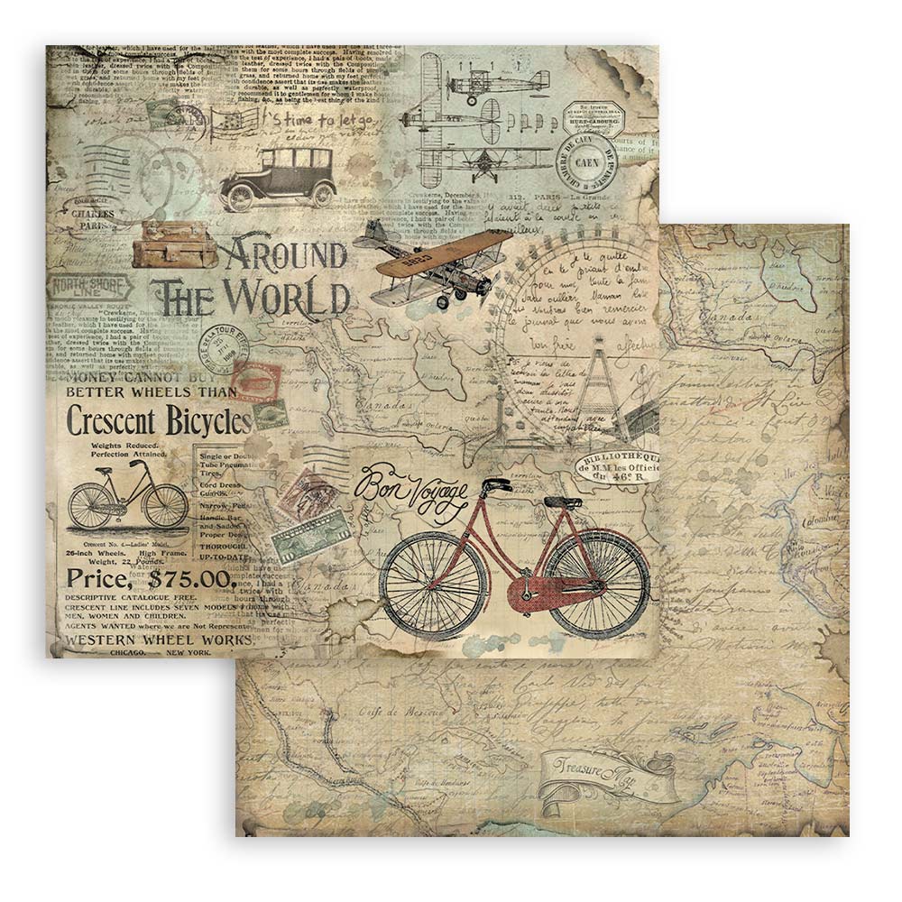 8x8 - Around The World - Double-Sided Paper Pad - Stamperia