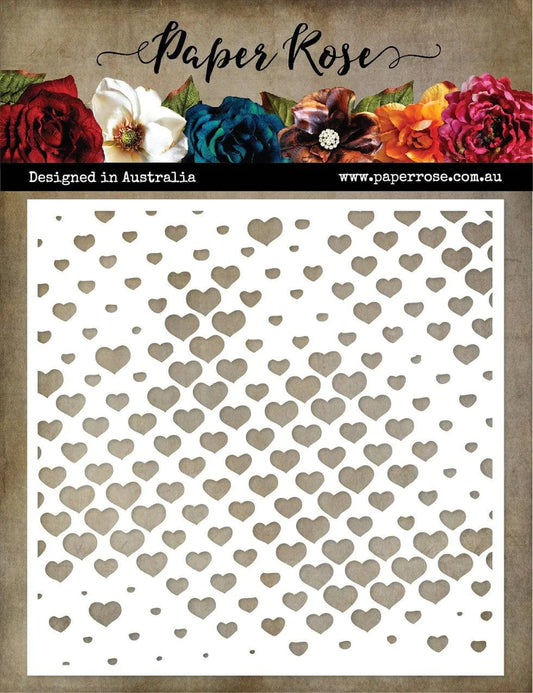 Stencil - Halftone Heart - Paper Rose