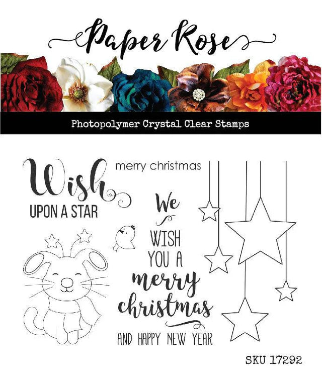 Clear Stamp Set - Make A Wish - Paper Rose