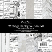 6 x 6 Inch - Vintage Backgrounds 1.0 - Double Sided Paper - Paper Rose