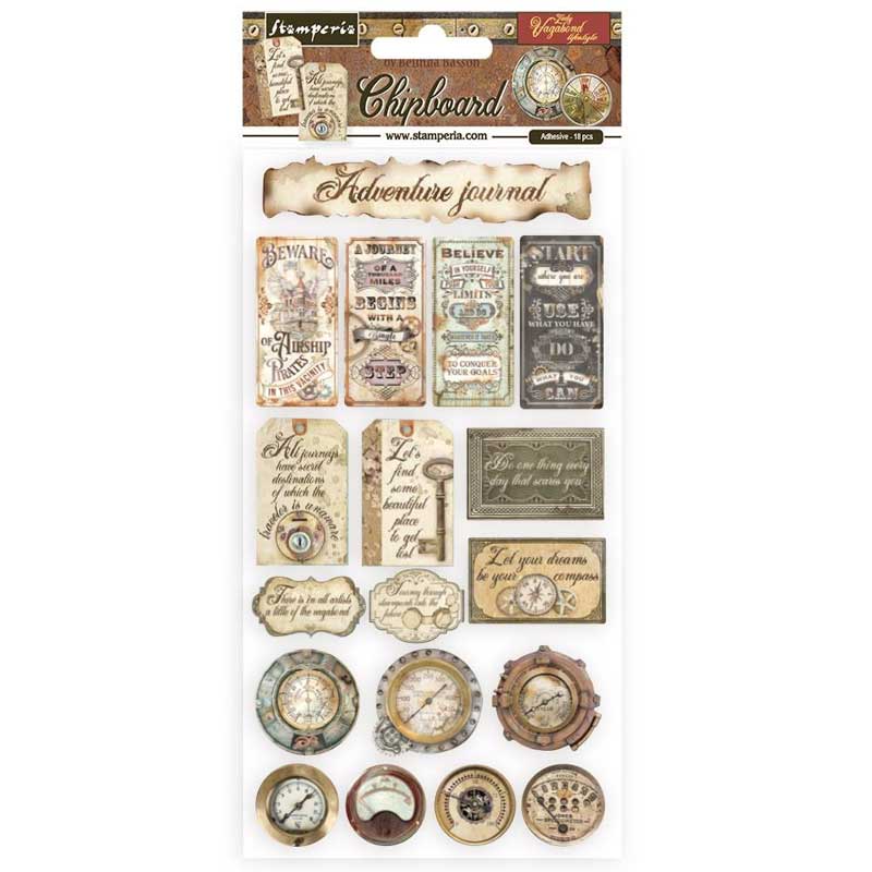 Stamperia - Chipboard cm 15x30 - Lady Vagabond Lifestyle Tickets