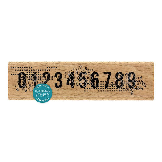 123456 - Wooden Mount Rubber Stamp - Florilèges Design