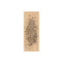 Speckled Text - Wooden Mount Rubber Stamp - Florilèges Design