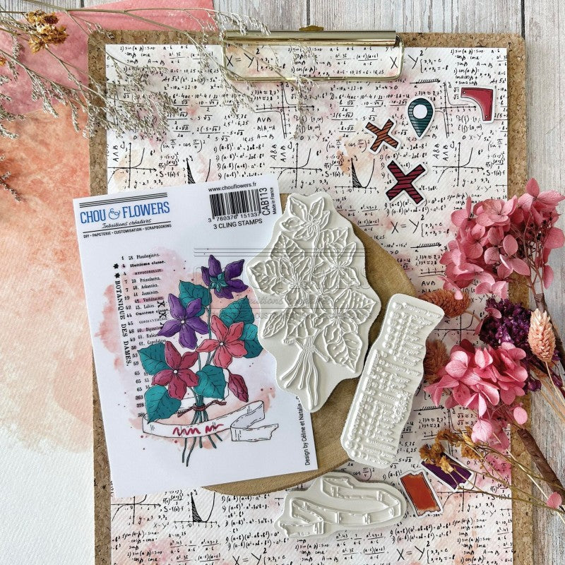 Rubber Stamp - Violets - LES VIOLETTES - Chou and Flowers